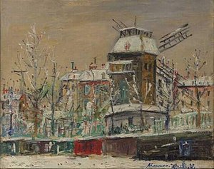 Moulin De La Galette Under The Snow — Maurice Utrillo
