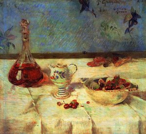 Naturaleza Muerta Con Cerezas — Eugène Henri Paul Gauguin, Postimpresionismo