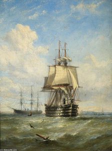 Hms 'marlborough' And 'minotaur' — Adolphus Knell