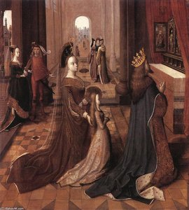 With Her Parents At The Altar — Master Of The Legend Of Saint Ursula