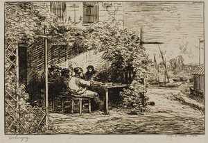 Departure Breakfast At Asnières — Charles-françois Daubigny