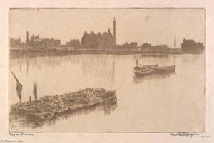 Fog On Thames — Bertha Evelyn Jaques