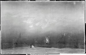 Monk By The Sea, Infrared Image — Caspar David Friedrich
