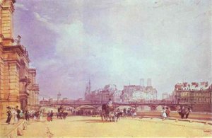 Paris. Quai Du Louvre — Richard Parkes Bonington
