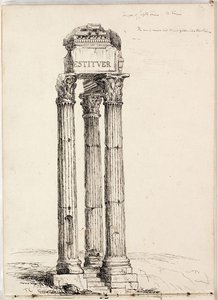 Temple Of Vespasian, Called The Temple Of Jupiter Tonans — Thomas Cole