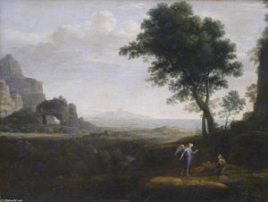 Hagar And Ismael In The Desert — Claude Lorrain (claude Gellée), Baroque