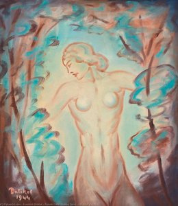 Female Nude Among Trees (akt Mezi Stromy) — František Drtikol