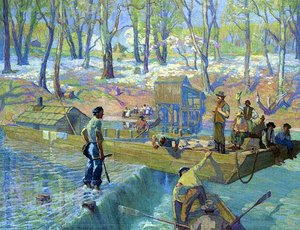 Pioneer Transportation, (painting)