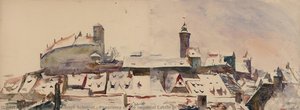 Panorama Of The Imperial Castle In Winter — Georg Friedrich Schmidt