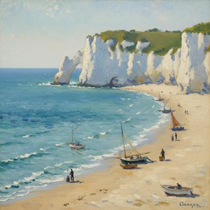 Azure Serenity: The Luminous Precipice — Marc Duvallier