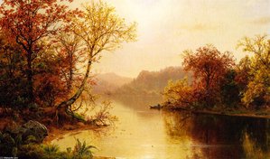Mountain Lake In Autumn — Louis Remy Mignot