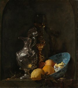 Still Life With A Silver Jug And A Porcelain Bowl, Willem Kalf, 1655 - 1660 — Willem Kalf