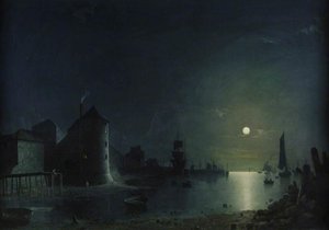 Town Quay By Moonlight — Henry Pether