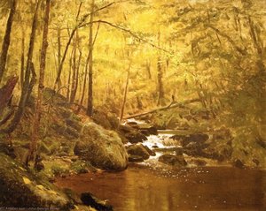 The Running Brook — John George Brown, Impressionism