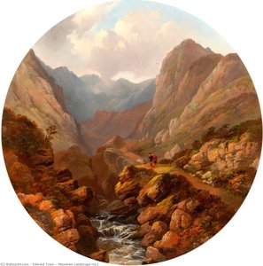 Mountain Landscape No.1 — Edward Train, Romanticism