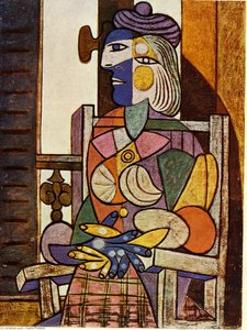 Porträt Von Marie-therese Walter Auf Sitzposition — Pablo Picasso, Surrealist Style