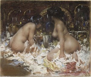 In The Boudoir — Antonio Mancini