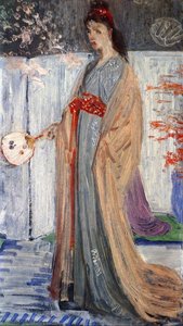 Sketch For ''rose And Silver. La Princesse Du Pays De La Porcelaine'' — James Abbott Mcneill Whistler, Aesthetic Impressionism