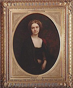 Portrait De Madame Janvier D'attainville — Ernest Hébert (antoine Auguste Ernest Hebert), 19th-century Academic Painting