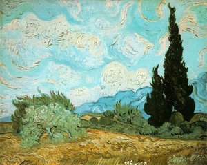 Weizenfeld Mit Zypressen — Vincent Willem Van Gogh, Post-impressionism