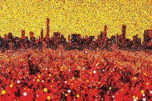 Infinite Pulse: The Amber Convergence — Jacques Villedieu, Abstract Expressionism