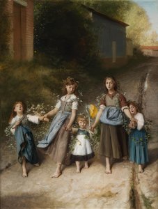 Happy Group Of Children — Emile Levy