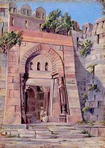 Gate Of Tughlat, Shah's Tomb, Tughlaqabad, Delhi, India — Marianne North