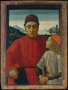 Francesco Sassetti (1421–1490) und sein Sohn Teodoro