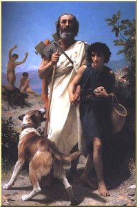 Homer And His Guide — William-adolphe Bouguereau