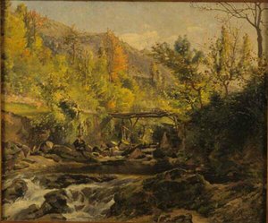 Vieux Pont Sur Le Ruisseau De La Cascade — Morion Jacques