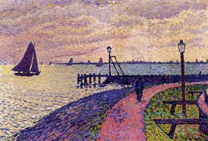Port Entrance At Volendam — Theo Van Rysselberghe