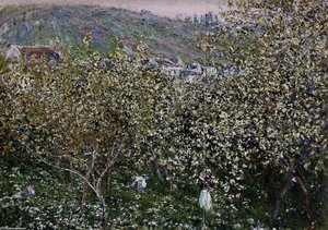 Vetheuil, Flowering Plum Trees — Claude Monet, Impressionism