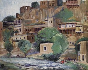 Banks Of The River Zangu Near Yerevan — Martiros Sarian, Naive Art / Primitivism
