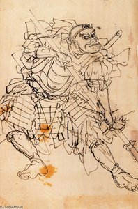 Benkei Holdin A Halberd — Utagawa Kuniyoshi, Ukiyo-e