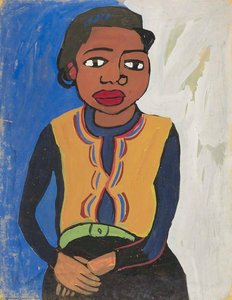 Woman In A Yellow Vest — William H. Johnson