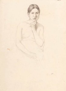 A Pensive Female Nude — Lovis Corinth