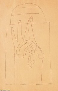 Chapel With Hand — Lajos Vajda, Cubism