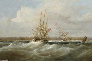 The Opium Clipper ‘sylph’ Salvaged By The Sloop ‘clive’ — William John Huggins