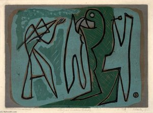 Study In Green And Black — Louis Schanker