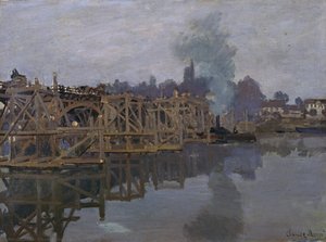 El Puente Bajo Reparación — Claude Monet, Impressionist Landscape
