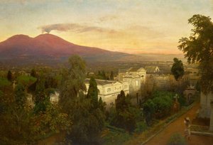 Campo Santo In Poggioreale, The Vesuvius Beyond — Оswald Аченбах