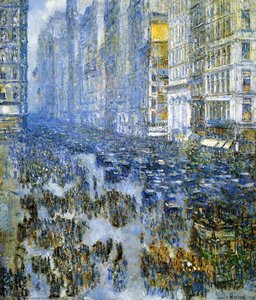 Fifth Avenue In Winter — Frederick Childe Hassam, American Impressionism