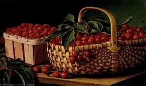 Still Life With Raspberries And Cherries — Levi Wells Prentice