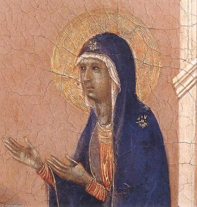 Announcement Of Death To The Virgin (detail) — Дучио, Sienese Gothic