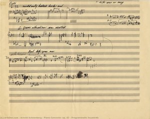Piano Concerto, Op. 42 - Programmatic Keywords — Arnold Šonberg
