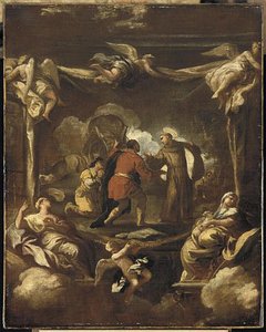 Saint Antoine De Padoue Et Le Miracle Du Char — Luca Giordano, Late Baroque