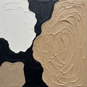 Monolithic Echoes In Obsidian And Bone: A Sculptural Study Of Primordial Form — David Moreau, Plaster & Texture Art