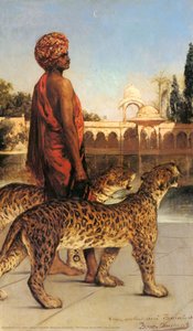 The Palace Guard With Two Leopards — Jean-joseph Benjamin-constant