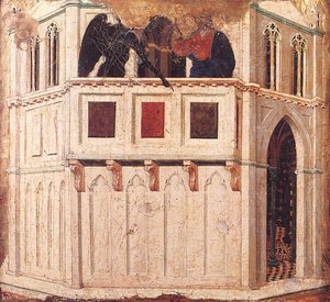 Temptation On The Temple — Duccio Di Buoninsegna