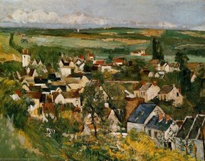 View Of Auvers-sur-oise — Paul Cézanne, Post-impressionism